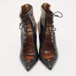 Pre Owned Malone Souliers Multicolor Leather and Suede Montana Booties Size 39