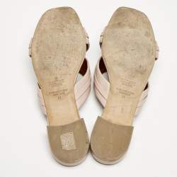 Malone Souliers Dusty Pink Leather Gavi Flat Slides Size 41