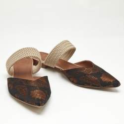 Malone Souliers Multicolor Brocade Fabric Maisie Flat Sandals Size 40