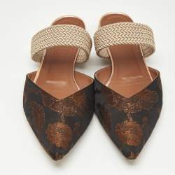 Malone Souliers Multicolor Brocade Fabric Maisie Flat Sandals Size 40