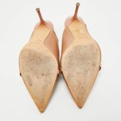 Pre Owned Malone Souliers Beige Leather Marion Pointed Toe Slingback Pumps Size 41