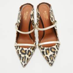 Pre Owned Malone Souliers Multicolor Snakeskin and Leather Maureen Mules Size 38.5