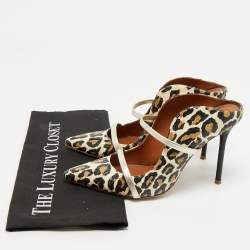 Pre Owned Malone Souliers Multicolor Snakeskin and Leather Maureen Mules Size 38.5