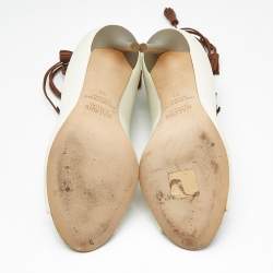 Pre Owned Malone Souliers Multicolor Leather Lace Up Pumps Size 37