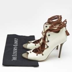 Pre Owned Malone Souliers Multicolor Leather Lace Up Pumps Size 37