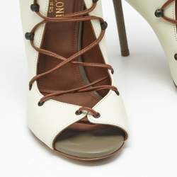 Pre Owned Malone Souliers Multicolor Leather Lace Up Pumps Size 37