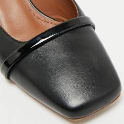 Pre Owned Malone Souliers Black Leather Square Toe Mules Size 35