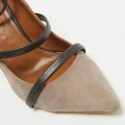 Pre Owned Malone Souliers Brown Suede Robyn Ankle Strap Pumps Size 36