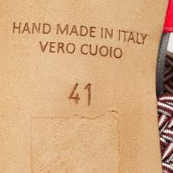 Pre Owned Malone Souliers x Roy Luwolt Pink Leather Slide Sandals Size 41