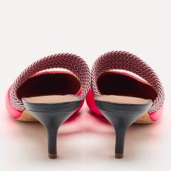 Pre Owned Malone Souliers x Roy Luwolt Pink Leather Slide Sandals Size 41