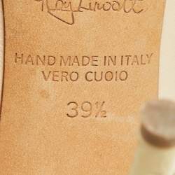 Pre Owned Malone Souliers Cream Leather Maureen Pointed Toe Pumps Size 39.5