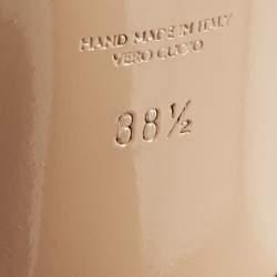 Pre Owned Malone Souliers Metallic Leather Platform Ankle Strap Sandals Size 38.5