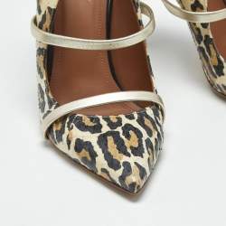 Pre Owned Malone Souliers Multicolor Snakeskin and Leather Maureen Mules Size 38.5