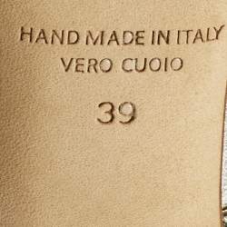 Pre Owned Malone Souliers Gold/Silver Leather Maureen Pumps Size 39