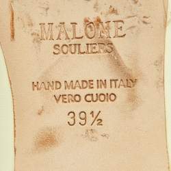 Pre Owned Malone Souliers Buttercup/Clear Leather and PVC Hurley Ballet Flats Size 39.5