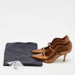 Pre Owned Malone Souliers Brown Patent Leather Maureen Pumps Size 36