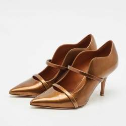 Pre Owned Malone Souliers Brown Patent Leather Maureen Pumps Size 36