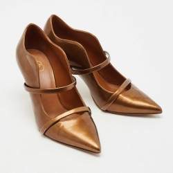 Pre Owned Malone Souliers Brown Patent Leather Maureen Pumps Size 36