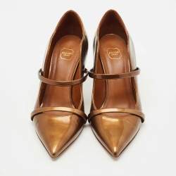 Pre Owned Malone Souliers Brown Patent Leather Maureen Pumps Size 36