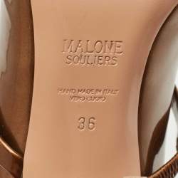 Pre Owned Malone Souliers Brown Patent Leather Maureen Pumps Size 36