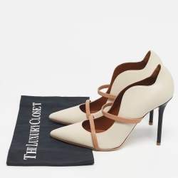 Pre Owned Malone Souliers Beige Leather Maureen Pumps Size 38