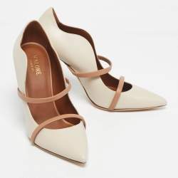 Pre Owned Malone Souliers Beige Leather Maureen Pumps Size 38