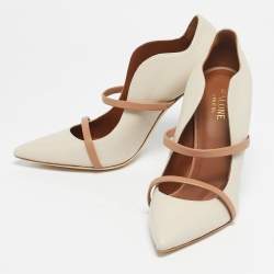 Pre Owned Malone Souliers Beige Leather Maureen Pumps Size 38