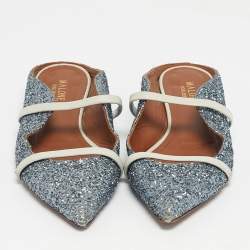 Pre Owned Malone Souliers Metallic Glitter Maureen Flat Size 38.5