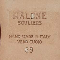 Pre Owned Malone Souliers Multicolor Check Canvas and Cord Maisie Flat Mules Size 39