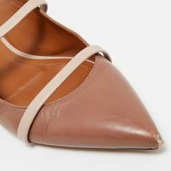 Pre Owned Malone Souliers Cream/Beige Leather Maureen Mule Sandals Size 37