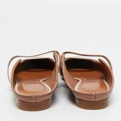 Pre Owned Malone Souliers Cream/Beige Leather Maureen Mule Sandals Size 37