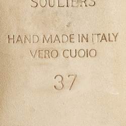 Pre Owned Malone Souliers Burgundy Leather and Suede Montana Lace Up Flat Size 37