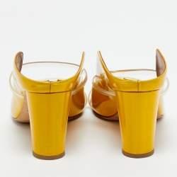 Pre Owned Malone Souliers Iridescent Leather and PVC Norah Slide Sandals Size 43