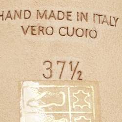 Pre Owned Malone Souliers Beige Croc Embossed Leather Maisie Mules Size 37.5