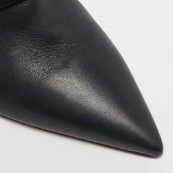 Pre Owned Malone Souliers Black Leather Madison Ankle Length Boots Size 39