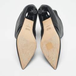 Pre Owned Malone Souliers Black Leather Madison Ankle Length Boots Size 39