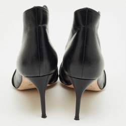Pre Owned Malone Souliers Black Leather Clara Ankle Boots Size 38