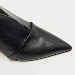 Pre Owned Malone Souliers Black Leather Clara Ankle Boots Size 38