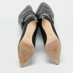 Pre Owned Malone Souliers Black  Leather Silvana Knee Length Boots Size 40