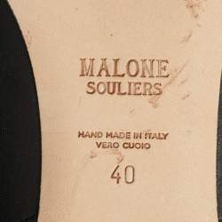 Pre Owned Malone Souliers Black  Leather Silvana Knee Length Boots Size 40