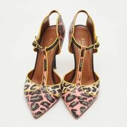 Pre Owned Malone Souliers Multicolor Python Leather Imogen Pumps Size 37