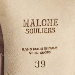 Pre Owned Malone Souliers Rose Gold Satin Marion Slingback Pumps Size 39