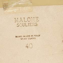 Pre Owned حذاء سلايد مالون سولييه إيليونورا جلد أبيض فلات مقاس 40