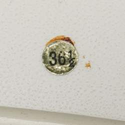 Pre Owned Malone Souliers Brown/Metallic Velvet and Foil Leather Flat Slides Size 36.5