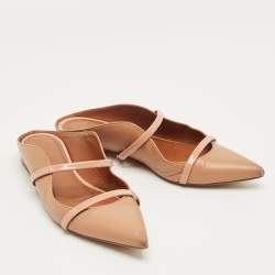 Pre Owned Malone Souliers Beige Leather Maureen Mule Sandals Size 38
