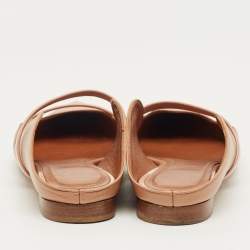 Pre Owned Malone Souliers Beige Leather Maureen Mule Sandals Size 38