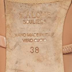 Pre Owned Malone Souliers Beige Leather Maureen Mule Sandals Size 38