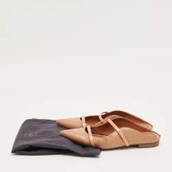 Pre Owned Malone Souliers Beige Leather Maureen Mule Sandals Size 38