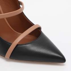 Pre Owned Malone Souliers Black Leather Maureen Pointed Toe Mule Size 38.5