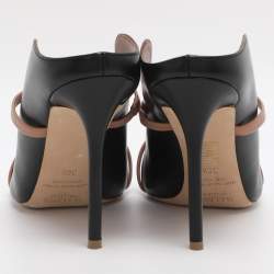 Pre Owned Malone Souliers Black Leather Maureen Pointed Toe Mule Size 38.5